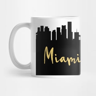 MIAMI FLORIDA DESIGNER SILHOUETTE SKYLINE ART Mug